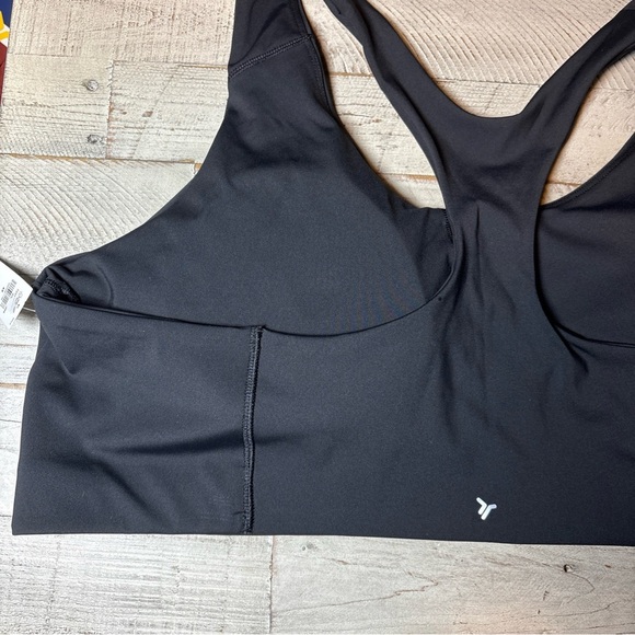 Old Navy Active Women Bra 3X Black Poly Blend Medium Support Powersoft Racerback - Picture 14 of 16